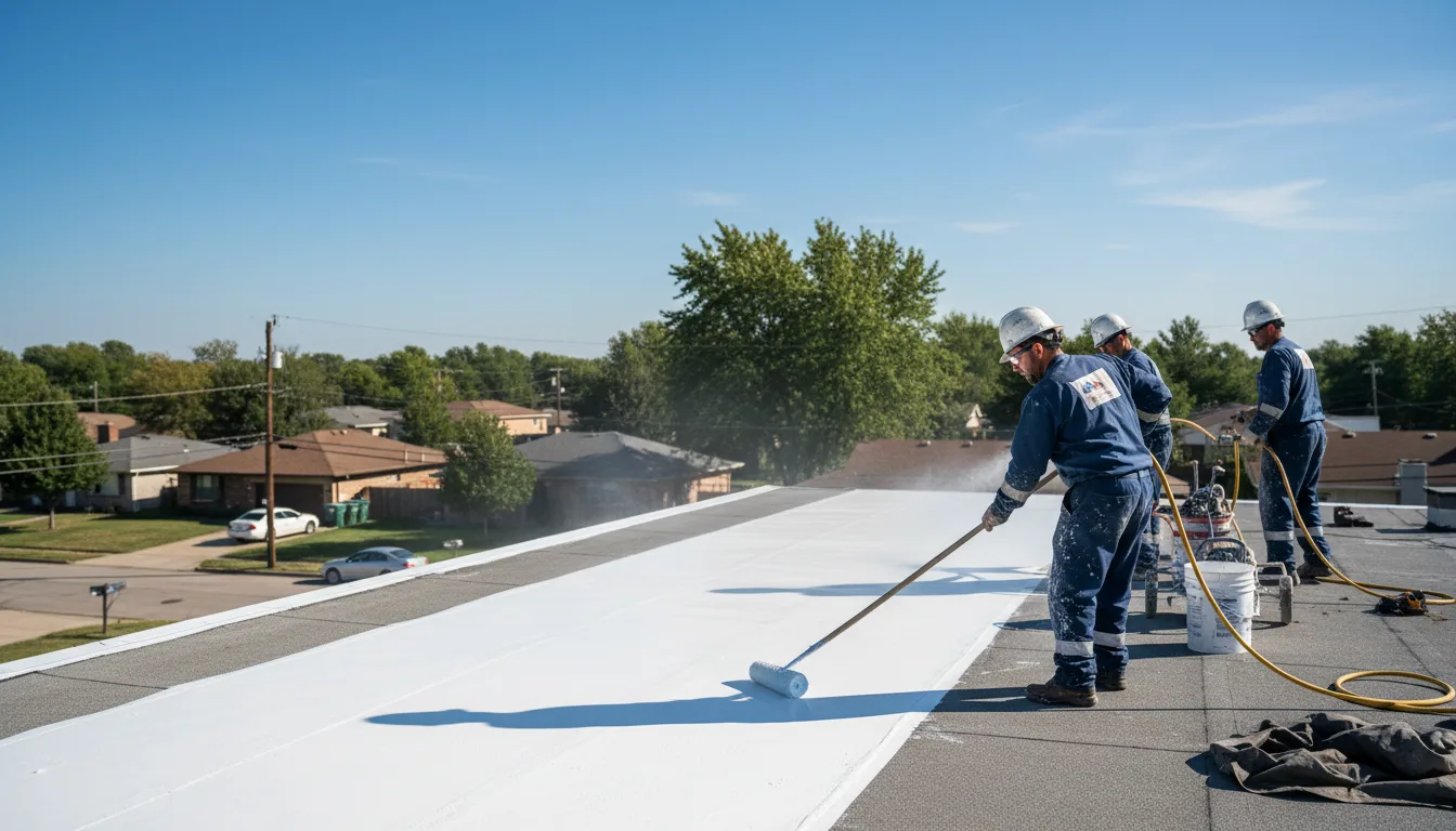 Commercial roof coating in Champaign, IL near me